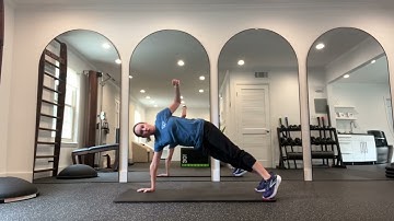 High plank thoracic rotation w/extended arm | Well Equipt | Atlanta Physical Therapy