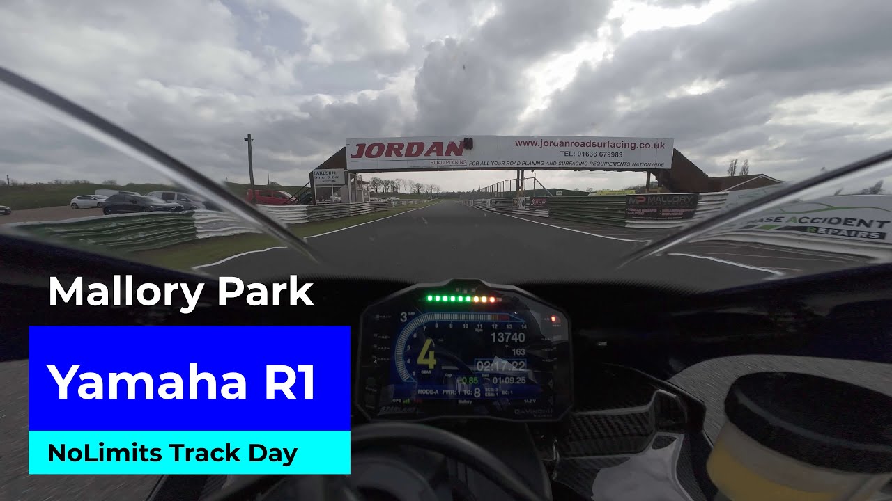 Yamaha R1 - Mallory Park - NoLimits Inters Track Day - March 2024 - YouTube