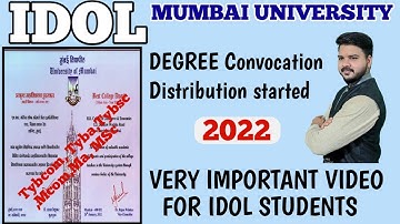 IDOL degree  Convocation Distribution started | |Mumbai University IDOL || Jitesh Sir |