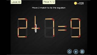 Resuelve la Ecuación Moviendo las Cerillas - Juego de Lógica y Atención screenshot 1