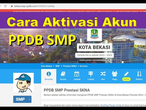 Cara Aktivasi Akun pada PPDB SMPN Kota Bekasi