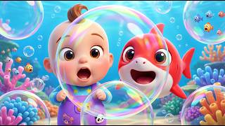 Little Shark Blowing Bubbles 🦈🧼 Underwater Bubble Pop Game & Fine Motor Skills Nursery Rhymes screenshot 4