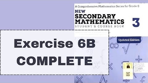 Exercise 6B | Question 1,2,3,4,5,6,7 | Linear inequality in one variable| New secondary mathematic 3