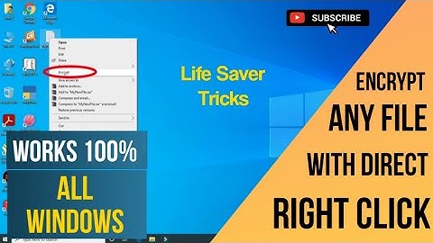 Encrypt Any File With Direct Right Click