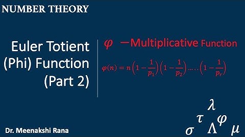 Euler Totient/Phi Function-Part 2