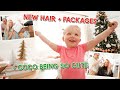 coco being sooooo cute, new hair color & unboxing packages!!