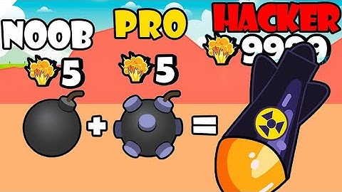 NOOB vs PRO vs HACKER - Merge Bombs Part 3 | Satisfying Games (Android,iOS)