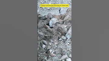 Carbon dioxide gas blasting to mine rock #co2blasting #mining #co2rockblasting