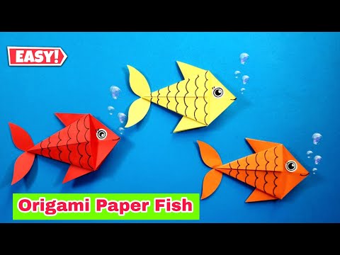 How to Make Origami Fish | Origami Paper Craft | Paper Fish 3D | Easy Paper Craft Ideas