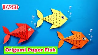 How to Make Origami Fish | Origami Paper Craft | Paper Fish 3D | Easy Paper Craft Ideas Resimi
