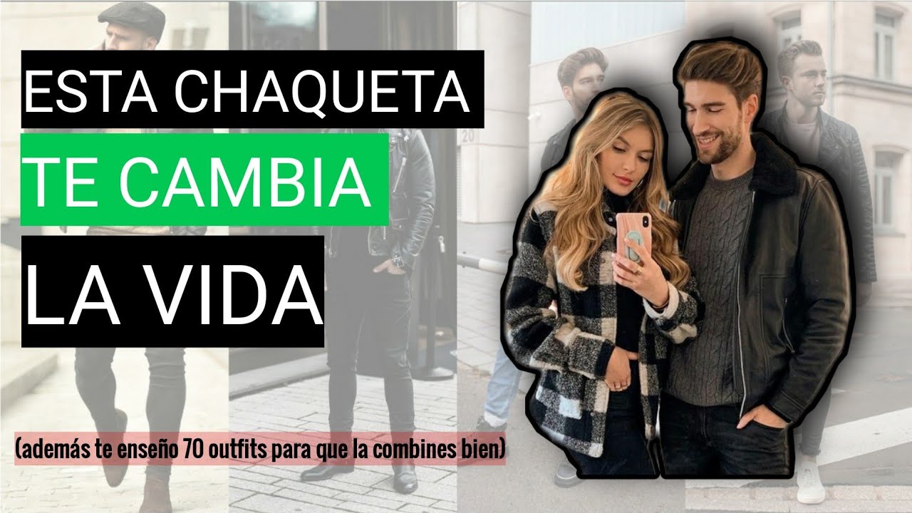 Outfit rockero para hombre con chamarra negra de cuero Total Black 】