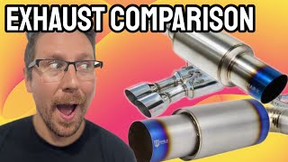 Exhaust Comparison Noble Anium Exhaust, Remark R1Spec Exhuast, Invidia R400 Exhaust 2022 Wrx