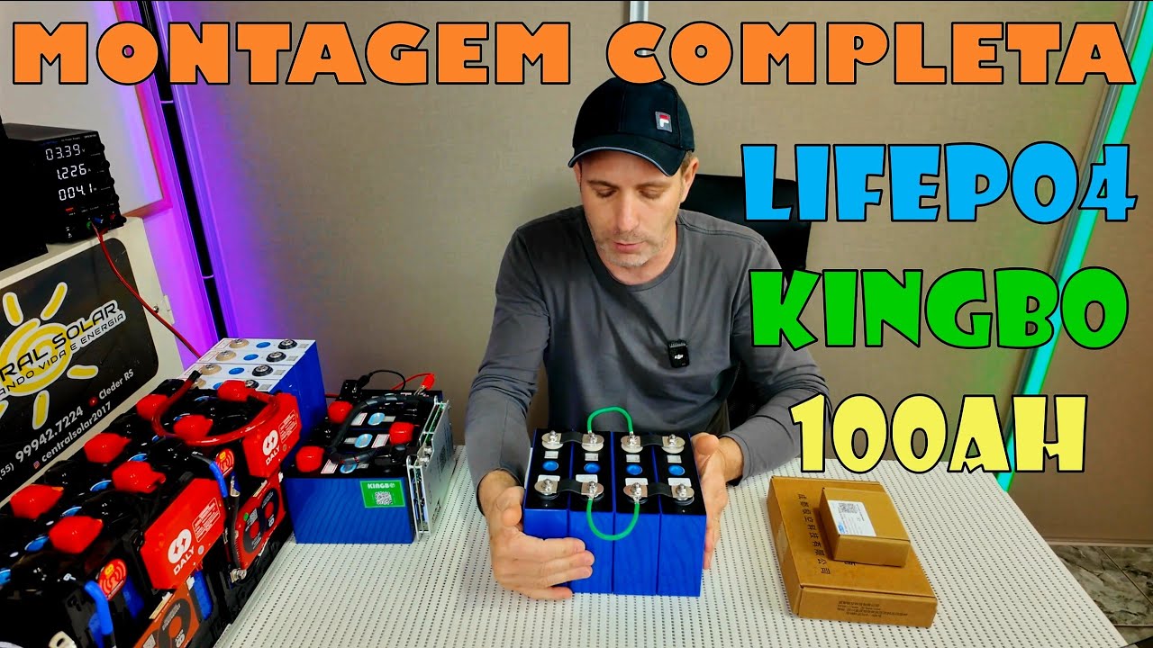 MONTAGEM BATERIA LiFePo4 KINGBO EVE100Ah COM BMS JK