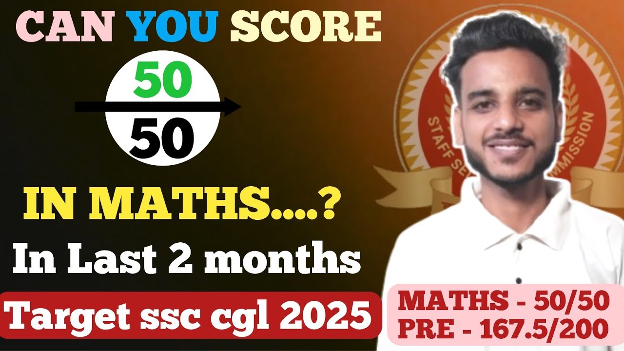 Last 60 days strategy for ssc cgl 2025| ssc cgl 2025 maths strategy ...