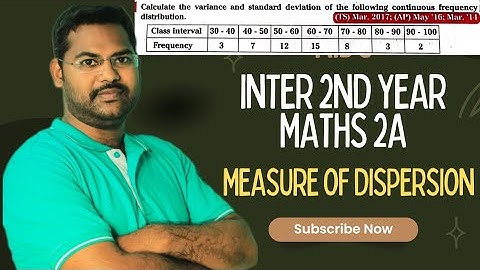 Variance and standard deviation of continuous distribution@maths naresh eclass
