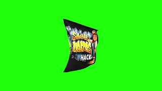 flag of Subway Surfer game green screen video 2021