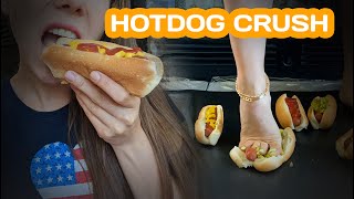 Feet food crush, hotdog