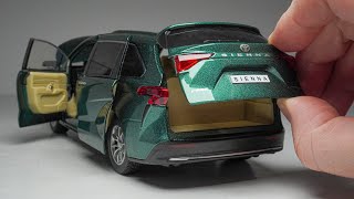 Unboxing Of Toyota Sienna Van 124 Scale Realistic Diecast Modelsienna