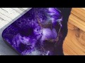 Epoxy resin purple cheese board pour by diana art studio