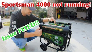 Sportsman 4000 wont run. Simple fix resolved the issue!