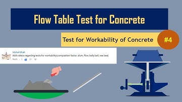 Flow Table Test for Concrete || Test for Workability of Concrete #4