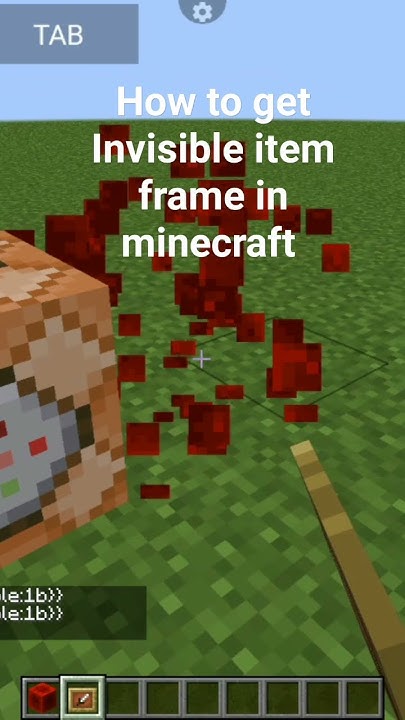 How To Get An Invisible Item Frame how to get Invisible item frame in minecraft - YouTube