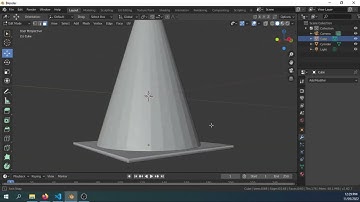 Day6 - Quick Tutorial   How to make a traffic cone model in Blender