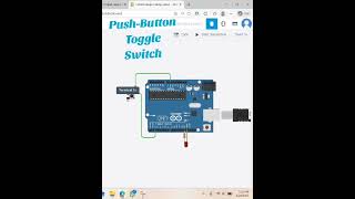 How to Build a Push-Button Toggle Switch with Arduino | Tinkercad Tutorial