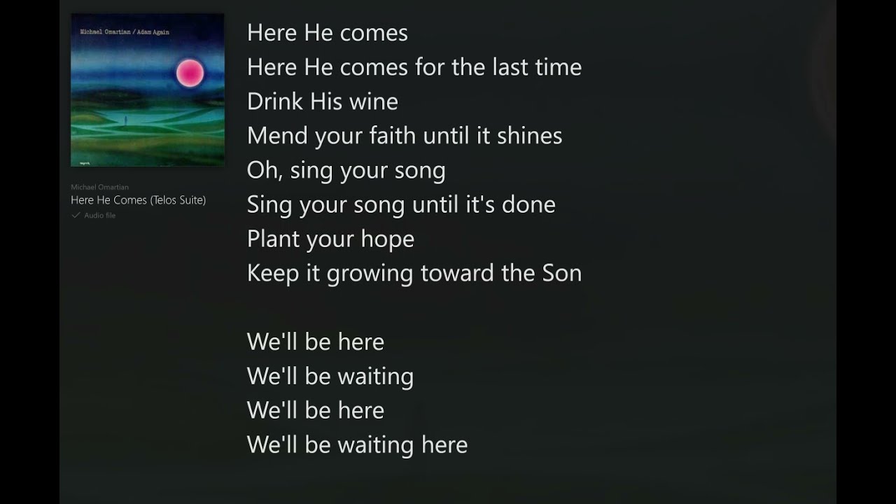 Here He Comes (Telos Suite) (with Lyrics) Michael Omartian/Adam Again (Remastered)