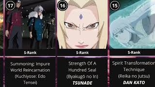 TOP 24 All LIST Of S-RANK JUTSU Techniques In Naruto | WATCH NOW !!! | Uzumaki Facts Channel