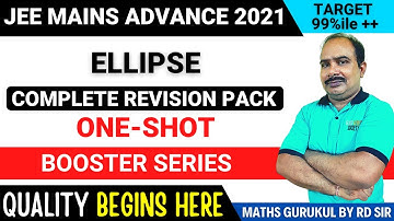 ELLIPSE TRICKS JEE MAINS-ADVANCE 2021|| BOOSTER SERIES || ONE SHOT || MATHS GURUKUL BY RD SIR