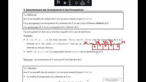 Dénombrement p-liste combinatoire et triangle de Pascal -TS, L1- Cours en ligne par Dr Hugo AJROUCHE