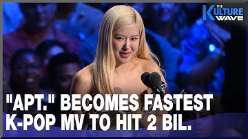 [K-enter] "APT." becomes fastest K-pop MV to hit 2 bil.