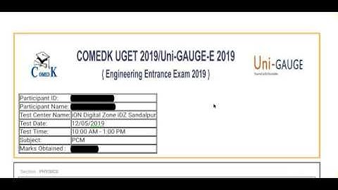 COMEDK UGET  Mathematics 2019 questions and answers