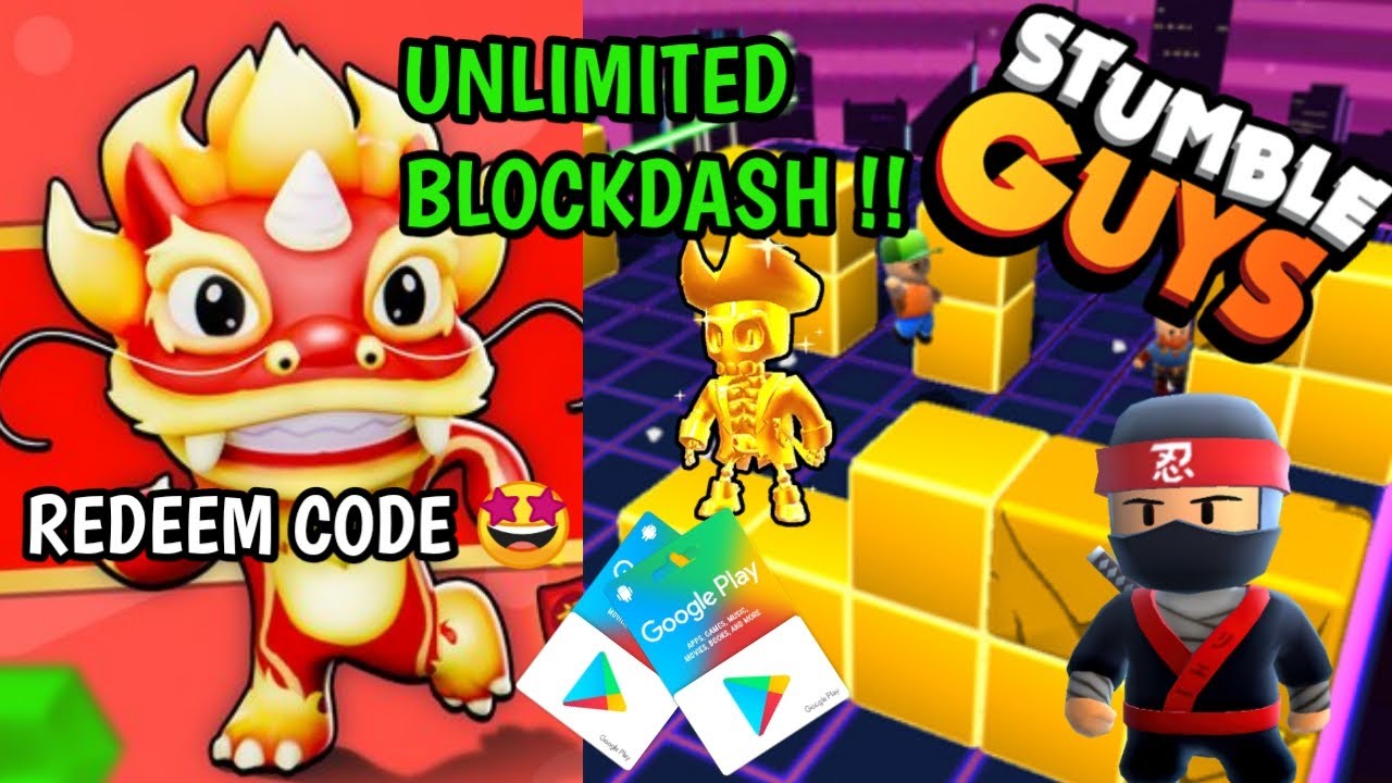 Stumble guys live Unlimited Block Dash Code Redeem Code
