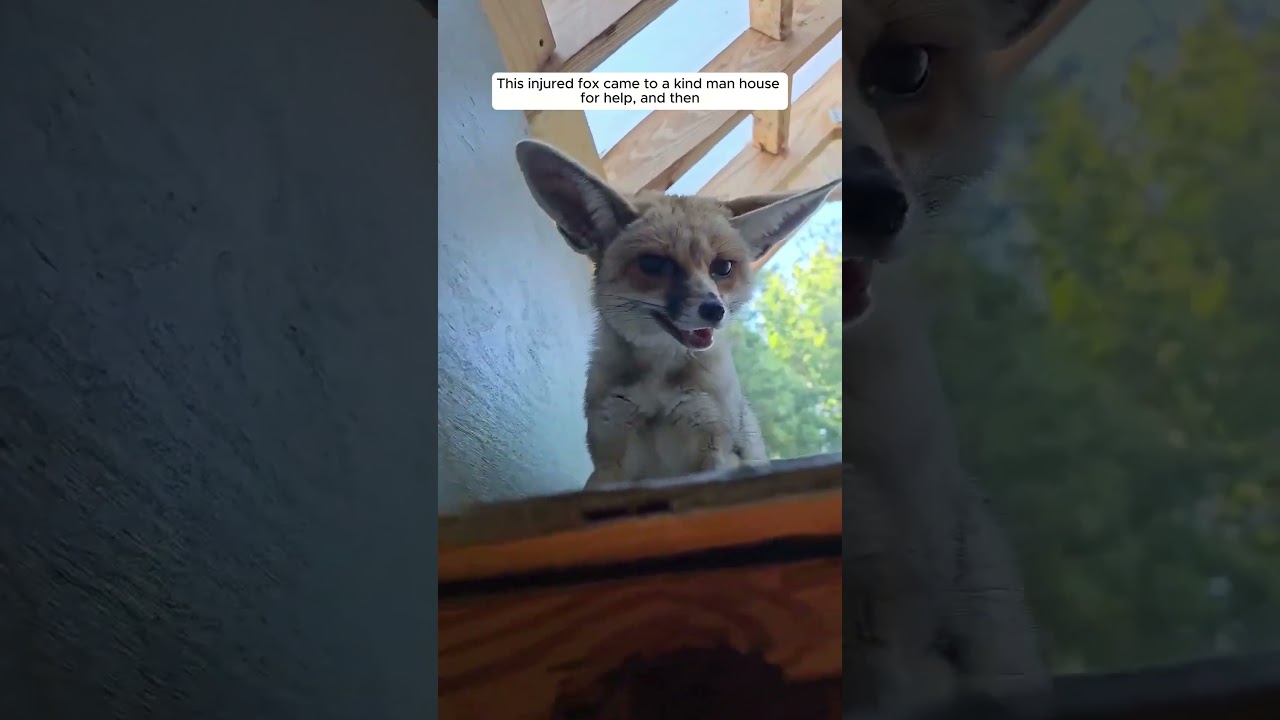 This injured fox came to a kind man house for help, and then 
