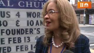 Edwin Jackson's godmother speaks outside of his funeral: 'He would not give up, he never gave up.'