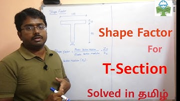Shape Factor for T Section | Solved in Tamil | Structural Analysis | Plastic Analysis