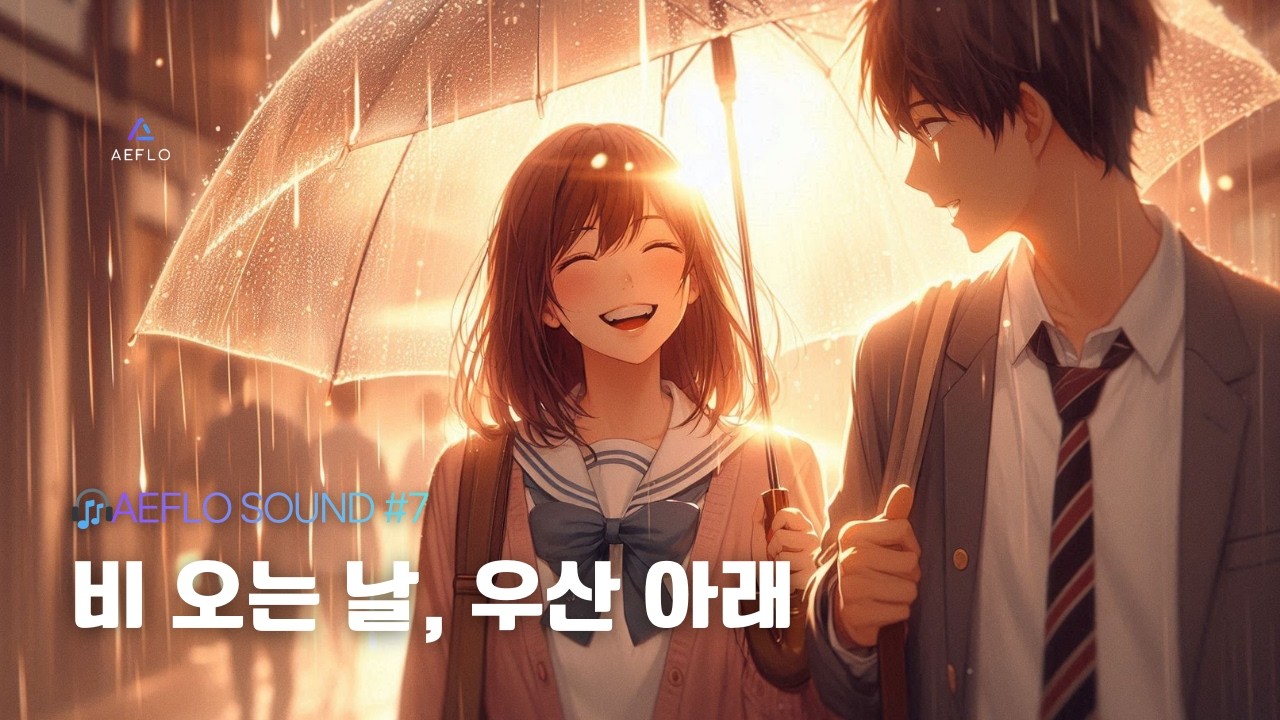 비 오는 날, 우산 아래 | 여름 소나기처럼 설레는 첫사랑 노래 | 밴드 팝 | AEFLO