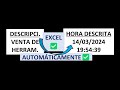 Fecha y hora de manera automática para tales descripciones en Excel ✅