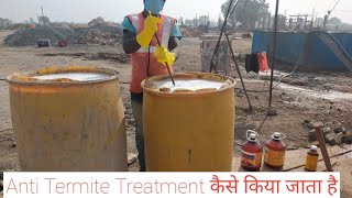Anti Termite Treatment process in Construction work.