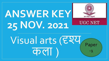 ugc net visual arts paper 1 answer key 25 nov. 2021