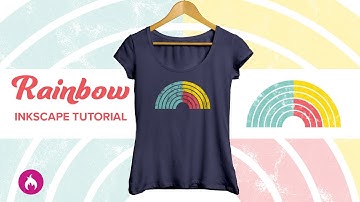 Create a rainbow t shirt design Inkscape tutorial