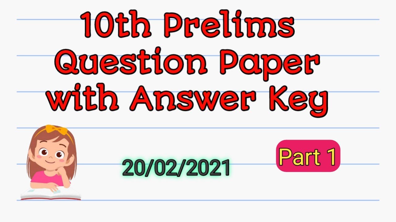 10th Prelims Answer Key || Kerala PSC 10th Level Preliminary Exam ...