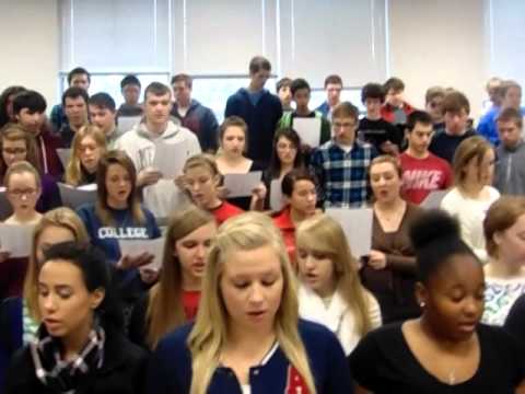 American Students singing the Lebanese Anthem