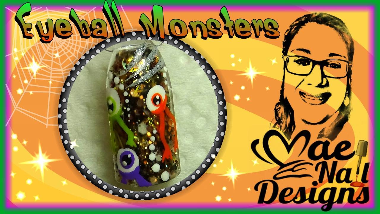 ❥Eyeball Monsters Nail Art (Halloween) || MAENAILDESIGNS