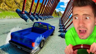 DESCI uma ladeira com MARTELOS no BeamNG Drive!