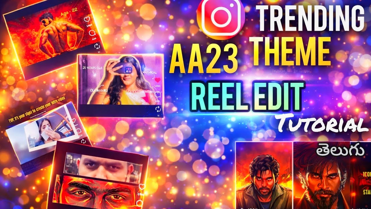 INSTAGRAM TRENDING AA23 THEME⚡|| REEL EDIT || TUTORIAL || TELUGU || 😱😱
