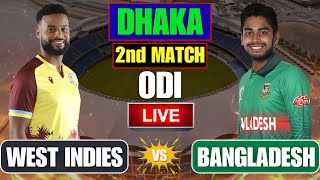 Live : Bangladesh vs West Indies | 2nd Match, Live Scores &amp; Commentary |