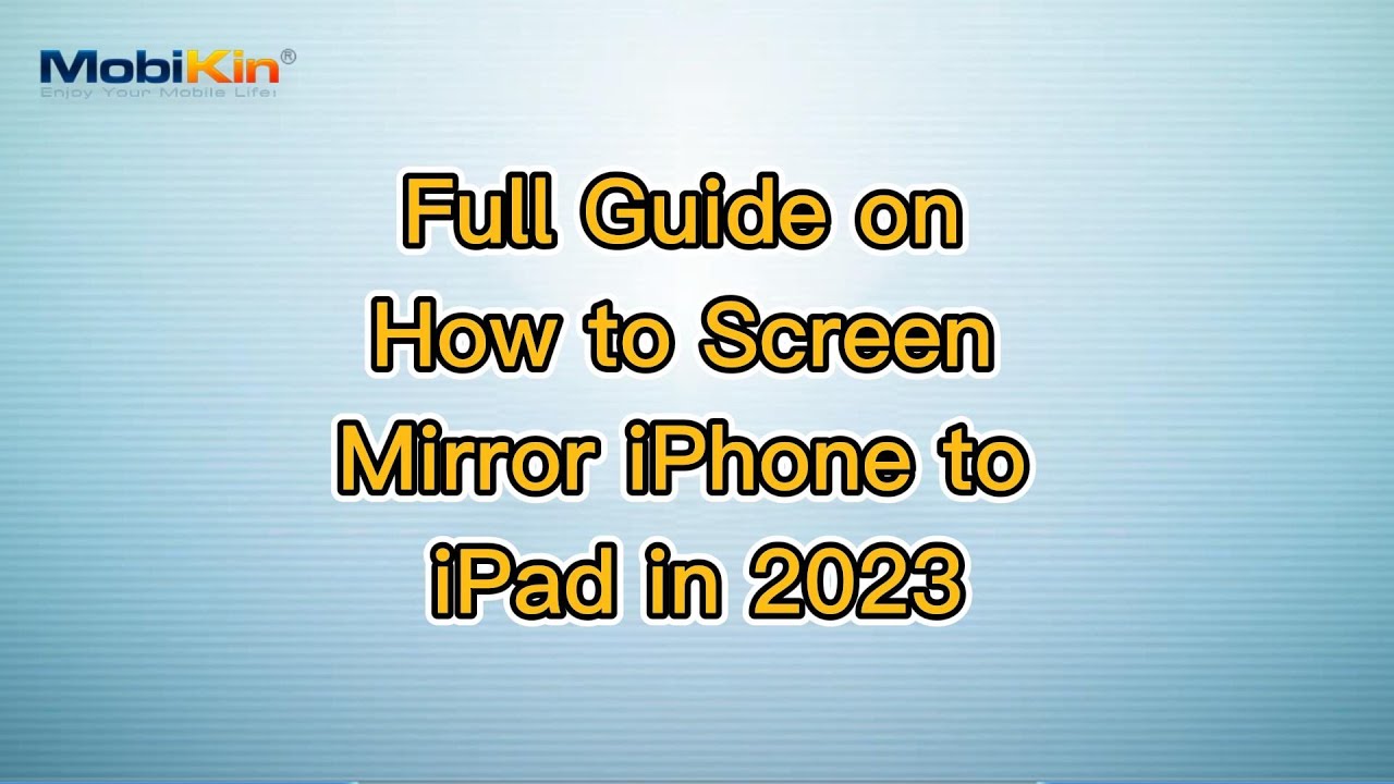 Full Guide on How to Screen Mirror iPhone to iPad in 2023 - YouTube